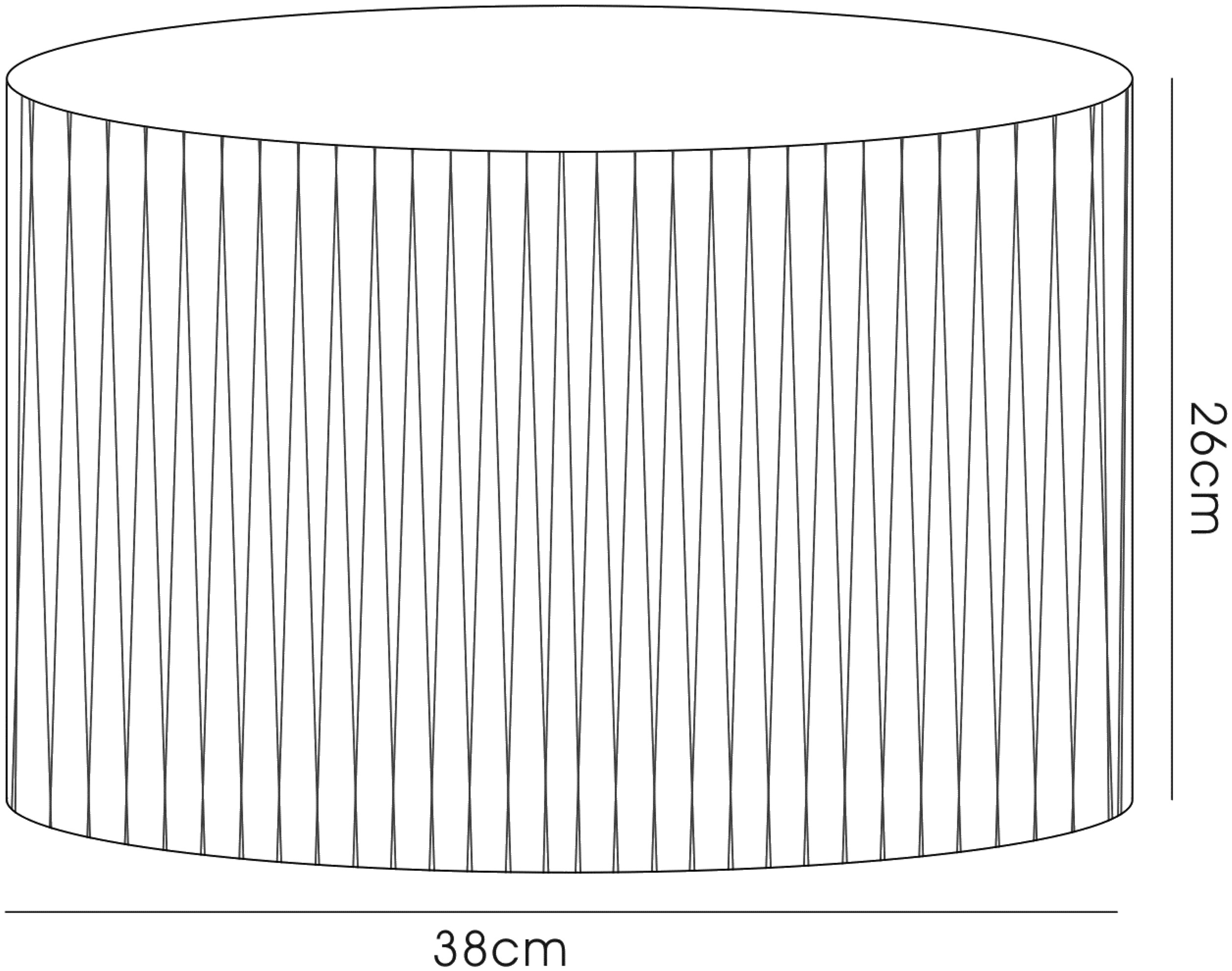 ILS31535  Florence 38cm Round Organza Fabric Shade White